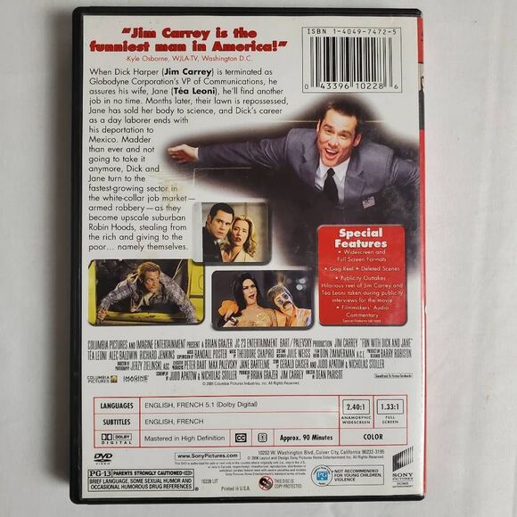 Fun with Dick and Jane – Jim Carrey, Téa Leoni – Comedy DVD - Picture 3 of 3